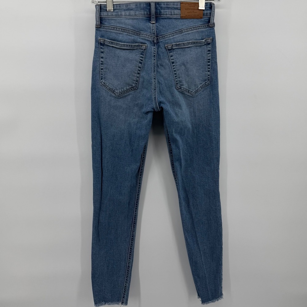 Lucky Brand Bridgette High‎ Rise Button Fly Skinny Ankle Jeans Women Size 0/25 - Picture 3 of 9